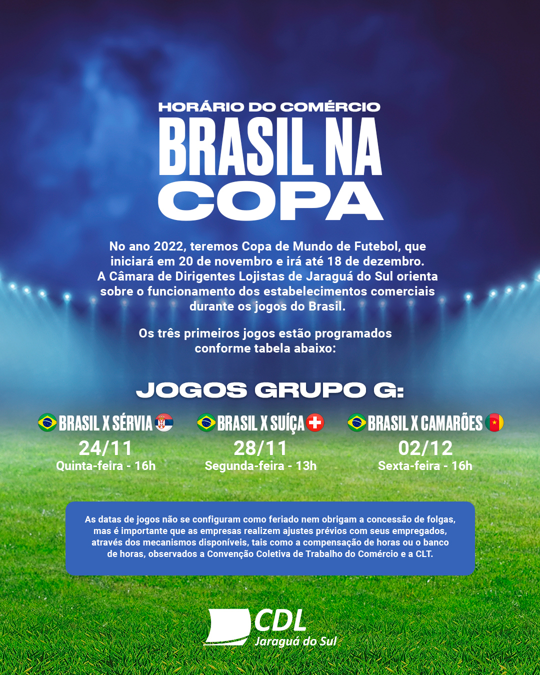 Jogos do Brasil na Copa serão sempre em horário comercial; confira - Diário  do Litoral