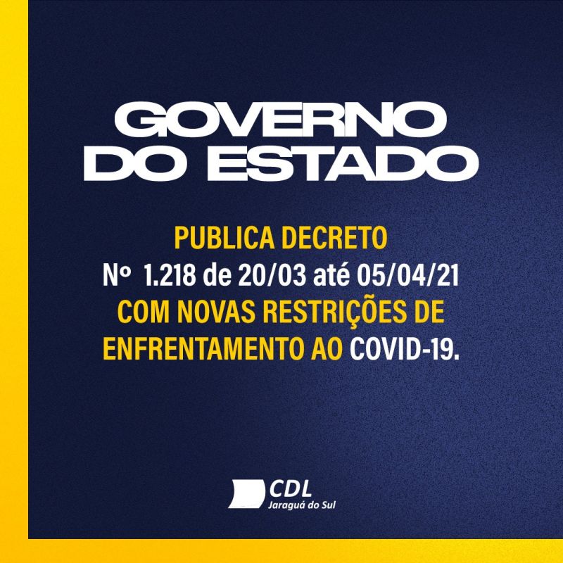 Governo do Estado publica Decreto nº 1.218