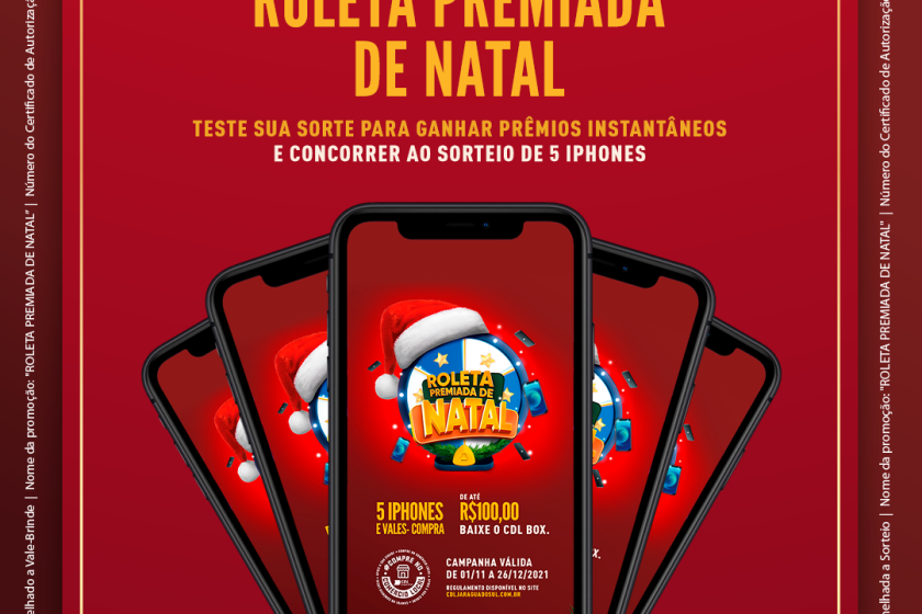 CDL de Jaraguá do Sul lança a campanha Roleta Premiada de Natal no aplicativo CDL Box