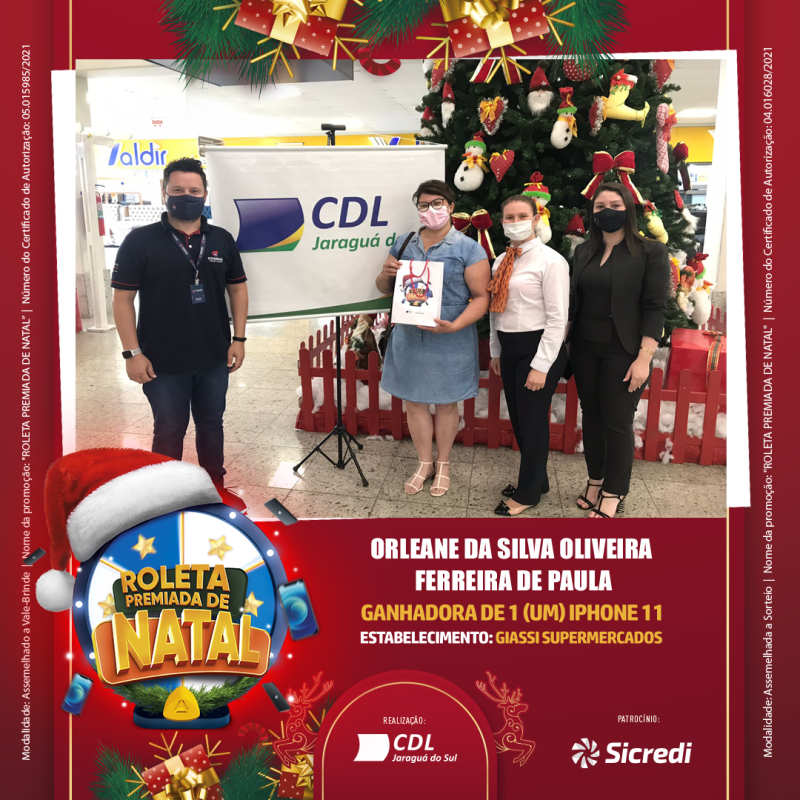 Campanha Roleta Premiada de Natal divulga a segunda ganhadora do IPhone 11