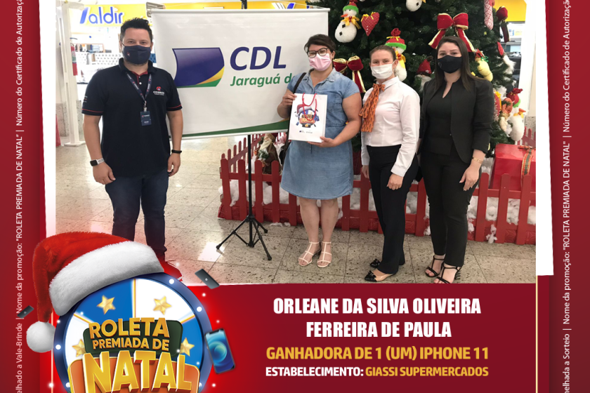 Campanha Roleta Premiada de Natal divulga a segunda ganhadora do IPhone 11