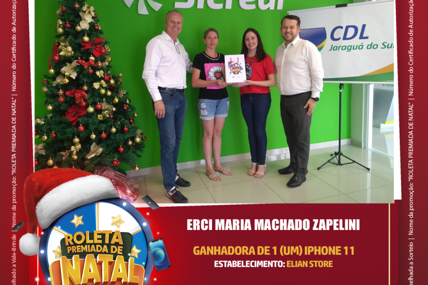 Campanha Roleta Premiada de Natal entrega mais um iPhone 11