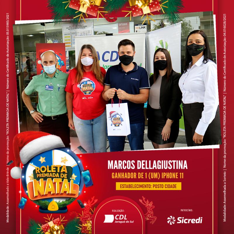 Saiu o primeiro ganhador do IPhone 11 da Campanha Roleta Premiada de Natal.