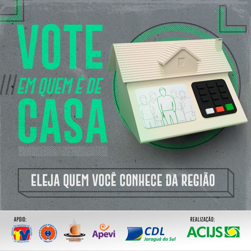 Campanha de incentivo ao voto regional mobiliza entidades empresariais de Jaraguá do Sul