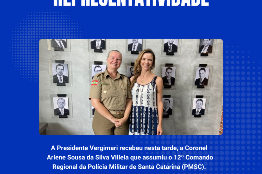 CDL recebe a Coronel Arlene Sousa da Silva Villela na entidade