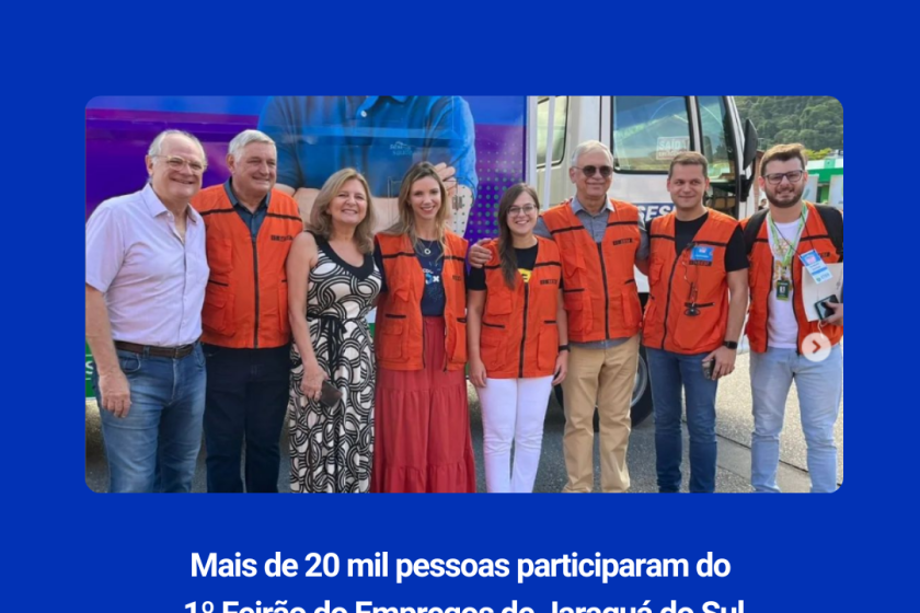 Primeiro Feirão de Empregos de Jaraguá do Sul reune mais de 20 mil pessoas