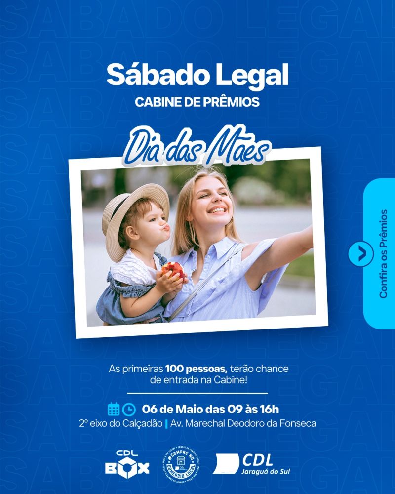 Sábado Legal promove a Cabine de Prêmios da CDL, e movimenta o comércio, em clima de Dia das Mães