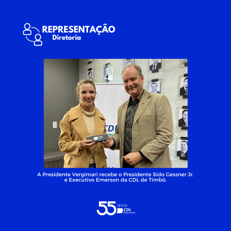 CDL recebe visita da CDL de Timbó