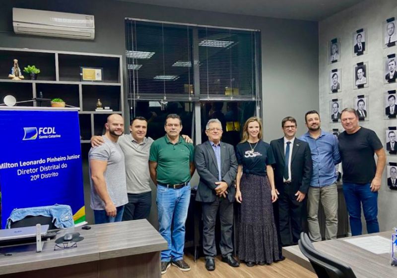 CDL de Jaraguá do Sul recebe diretoria do 20º Distrito da FCDL