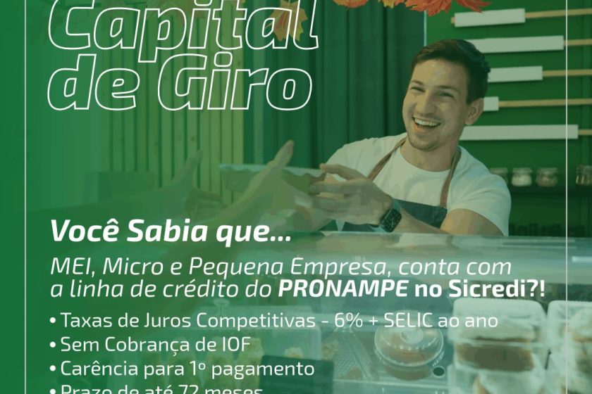 O parceiro Sicredi oferece linha de crédito PRONAMPE para MEI, Micro e Pequenas Empresas