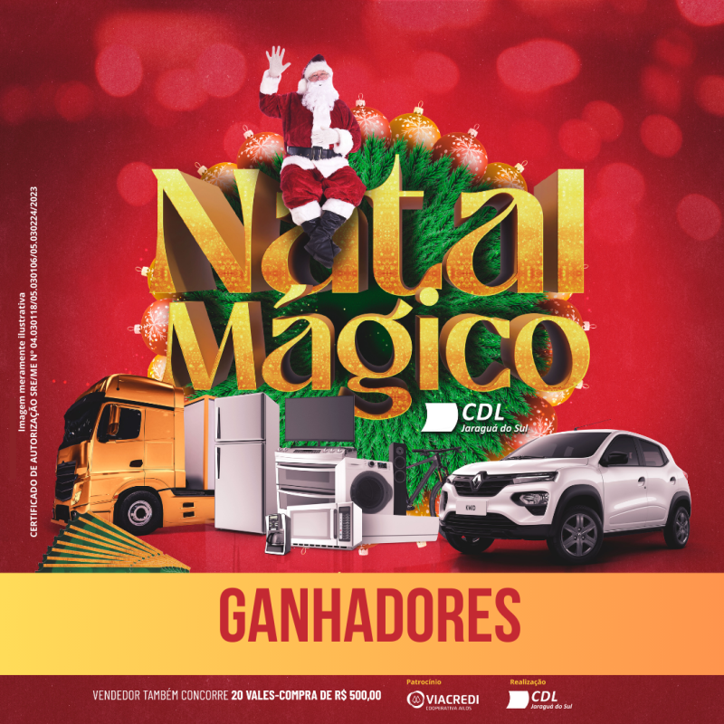 Ganhadores da promoção NATAL MÁGICO 2023