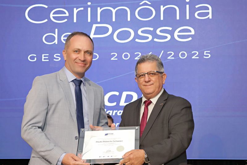 Paulo Schwarz, da Sipar Ferramentas, assume oficialmente presidência da CDL Jaraguá do Sul