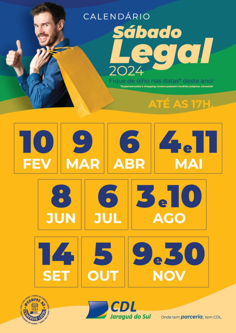 Calendário Sábado Legal 2024