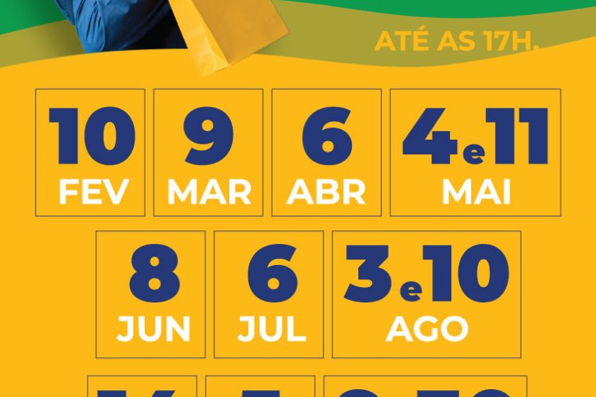 Calendário Sábado Legal 2024