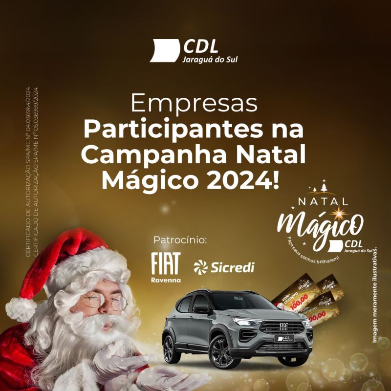 Estabelecimentos participantes da Campanha Promocional Natal Mágico CDL 2024!