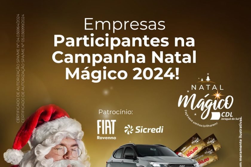 Estabelecimentos participantes da Campanha Promocional Natal Mágico CDL 2024!