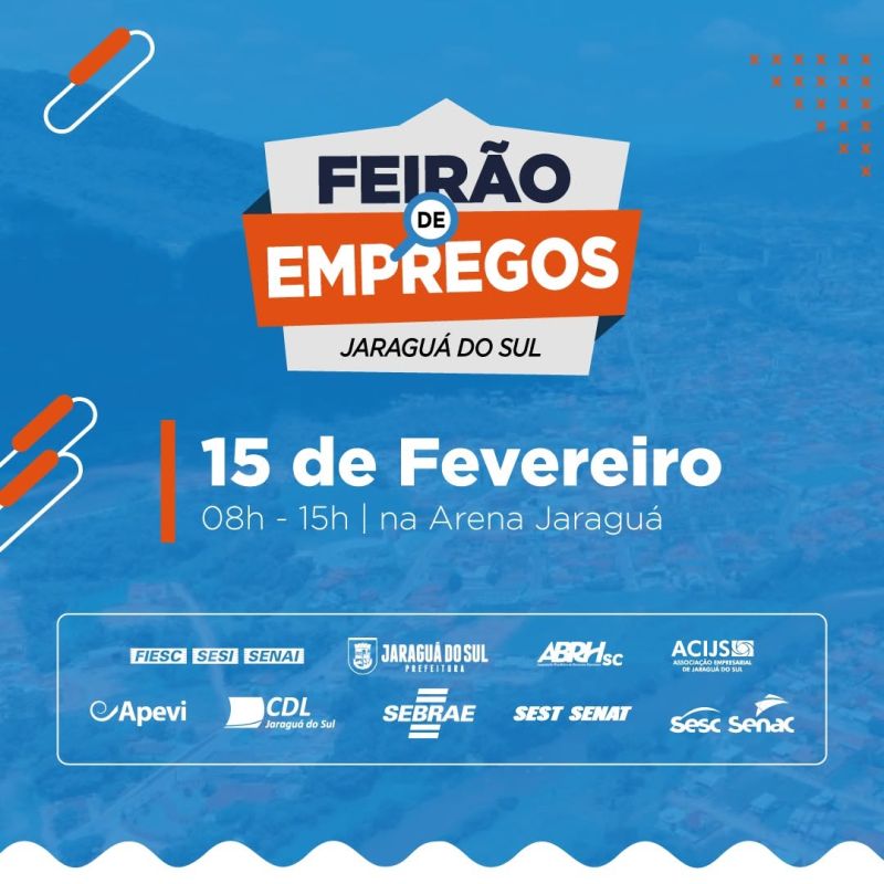 CDL Jaraguá do Sul apoia III Feirão de Empregos, que oferecerá mais de 3.200 oportunidades