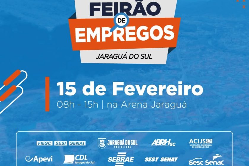 CDL Jaraguá do Sul apoia III Feirão de Empregos, que oferecerá mais de 3.200 oportunidades