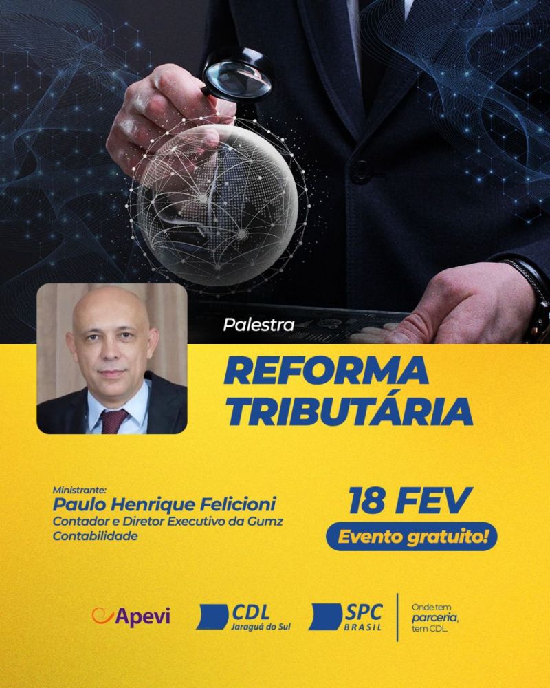 CDL Jaraguá do Sul promove palestra sobre os impactos da Reforma Tributária nas empresas