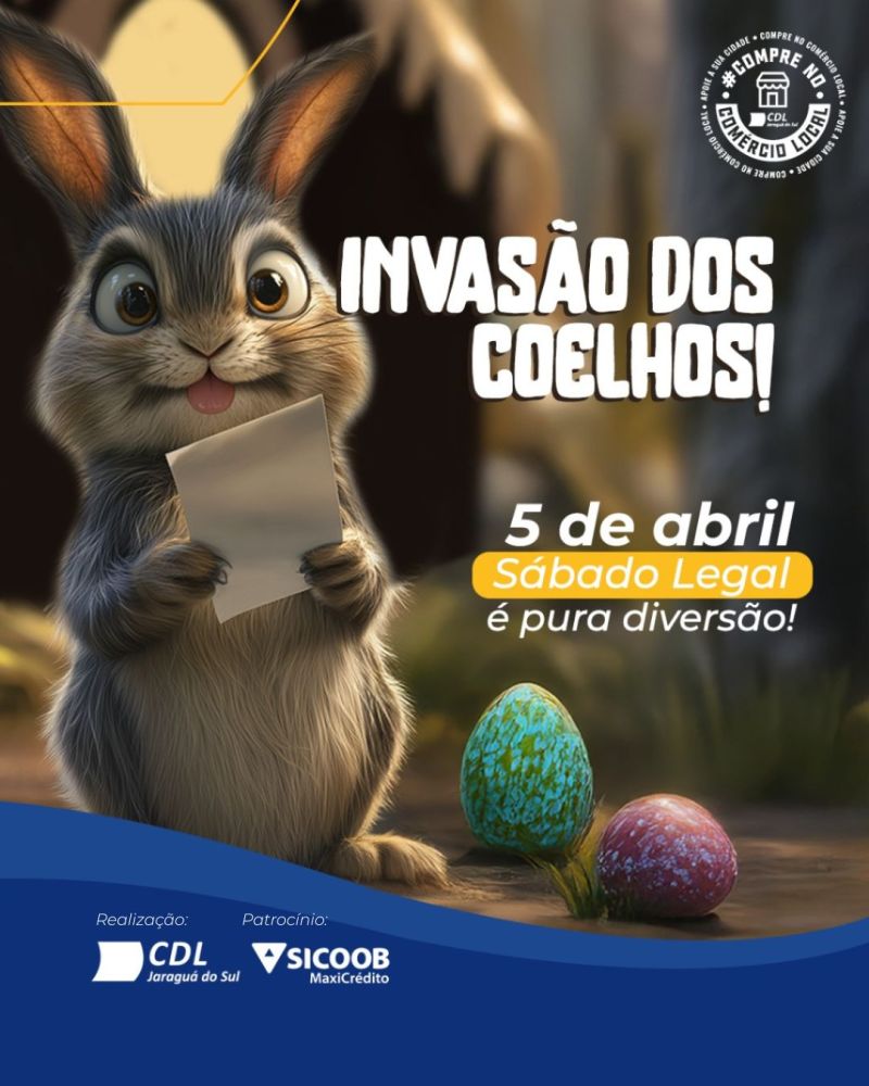 A Páscoa Maluca da CDL começa neste sábado, 5 de abril!