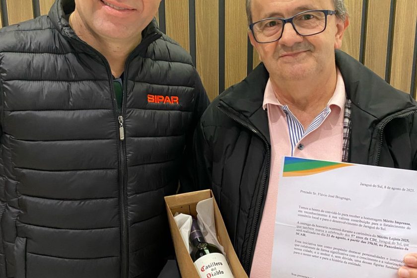 CDL Jaraguá do Sul homenageará Flávio José Brugnago com o Mérito Imprensa 2025