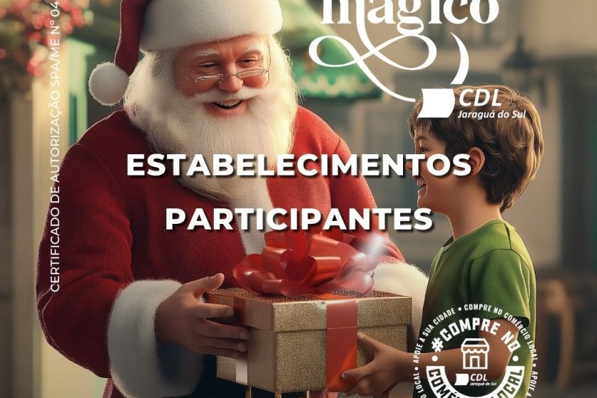 Participantes da Campanha Promocional Natal Mágico CDL Jaraguá do Sul 2025