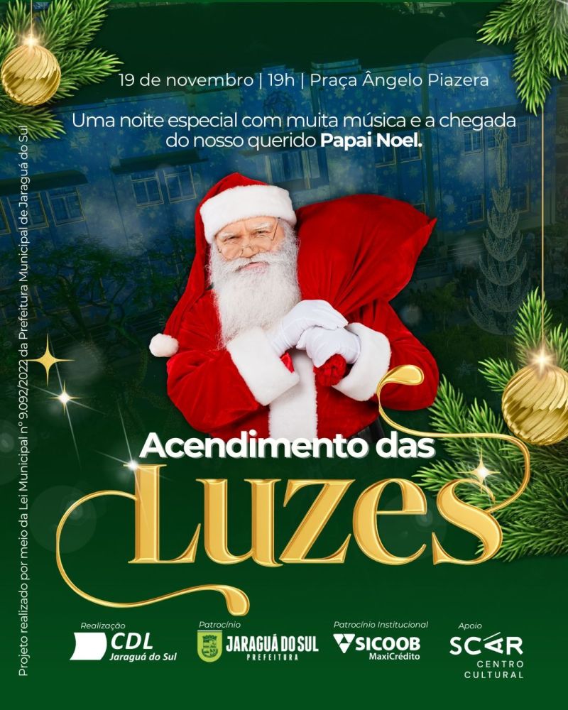 Acendimento das luzes de Natal em Jaraguá do Sul 