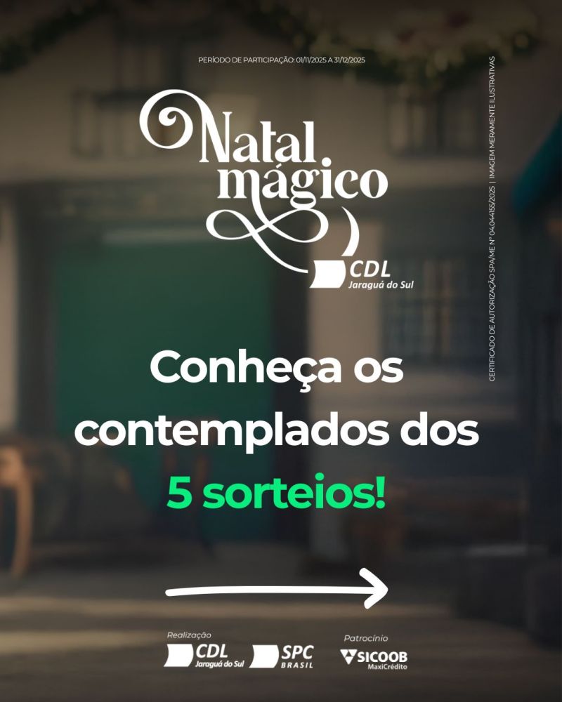 Conheça os contemplados dos 5 sorteios!