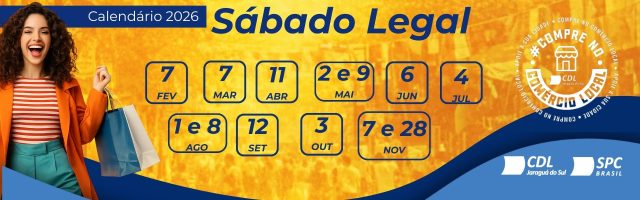 Sábado Legal 2026 CDL Jaraguá do Sul
